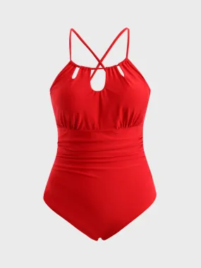 Midsize Island Goddess High-Neck One-Piece Swimsuit
