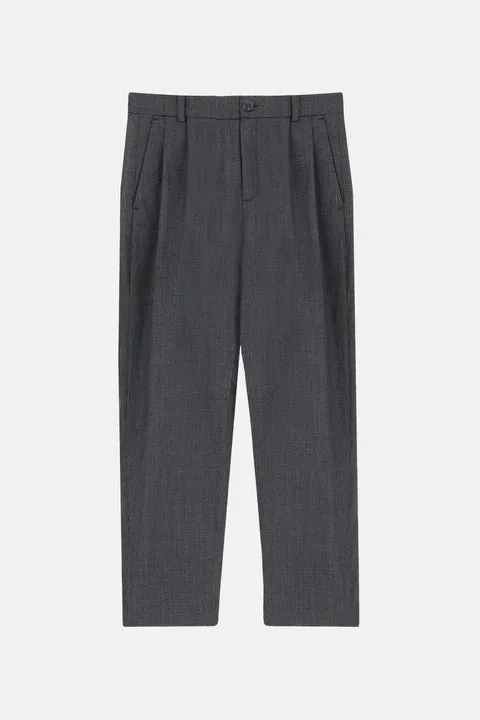 Noyoco Cambridge Pants Grey Houndstooth Wool