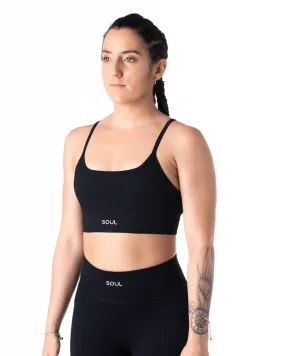 PRIME STATEMENT STRAPPY SPORTS BRA - BLACK