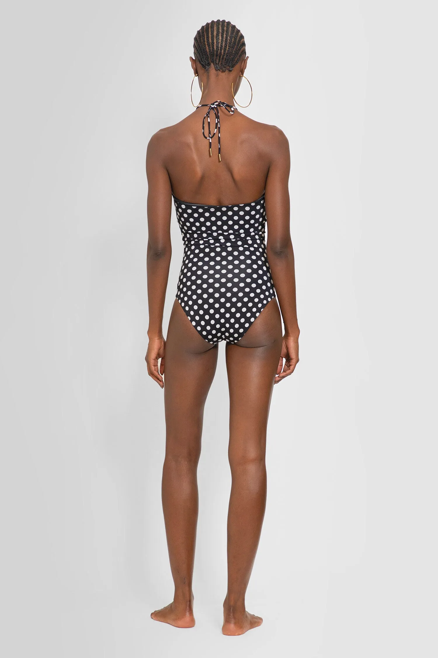 SAINT LAURENT WOMAN BLACK&WHITE BODYSUITS