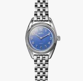 Shinola: The Derby 30mm French Blue with Silver Bracelet