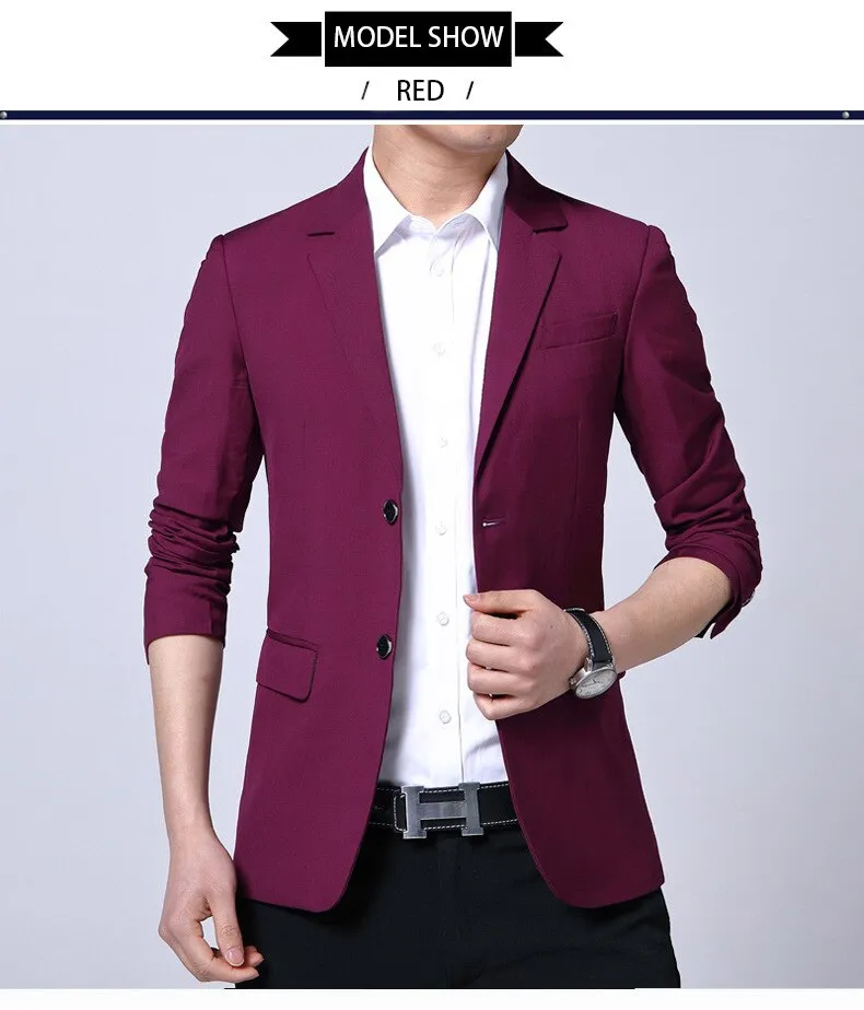 Spring Autumn Suits Men's Smart Casual Slim Fit Korean Solid Color Suits Professional Wear Blazer Jacket