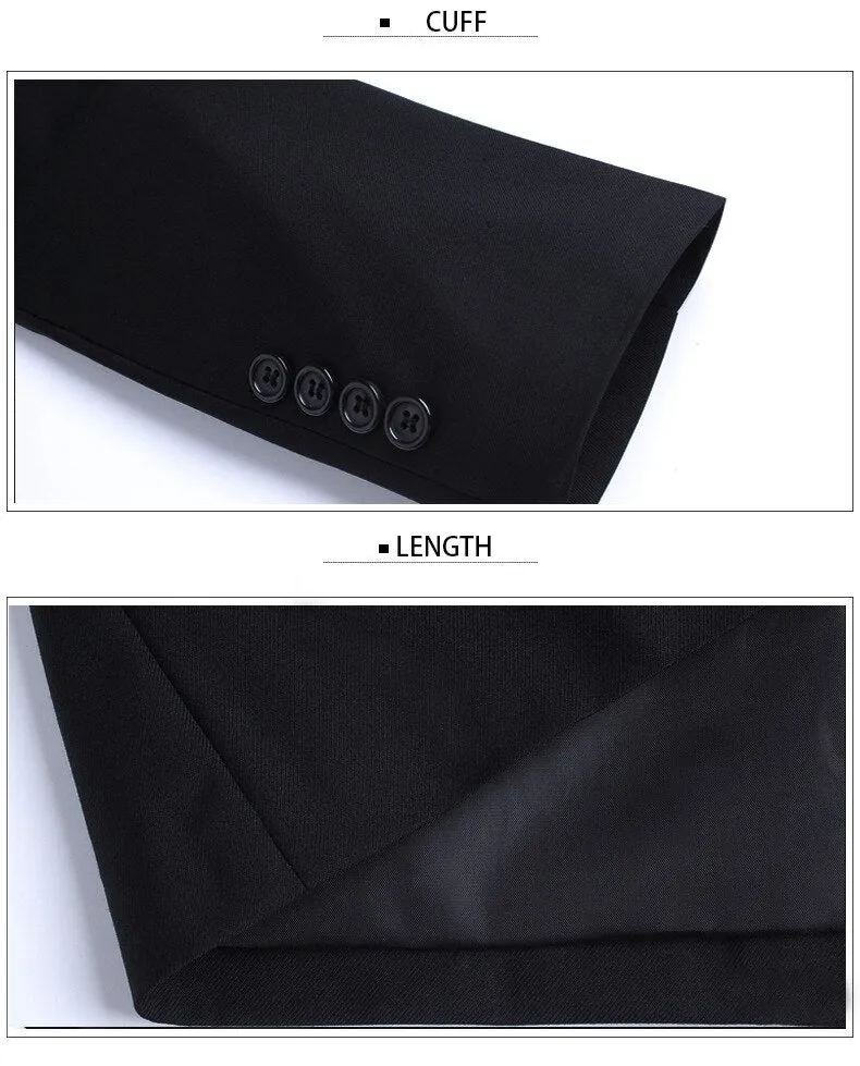 Spring Autumn Suits Men's Smart Casual Slim Fit Korean Solid Color Suits Professional Wear Blazer Jacket