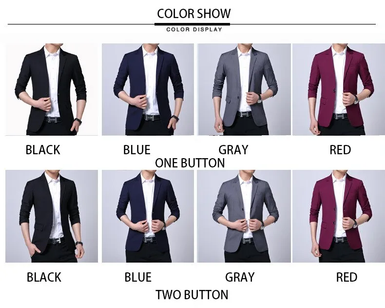 Spring Autumn Suits Men's Smart Casual Slim Fit Korean Solid Color Suits Professional Wear Blazer Jacket