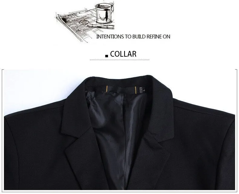 Spring Autumn Suits Men's Smart Casual Slim Fit Korean Solid Color Suits Professional Wear Blazer Jacket