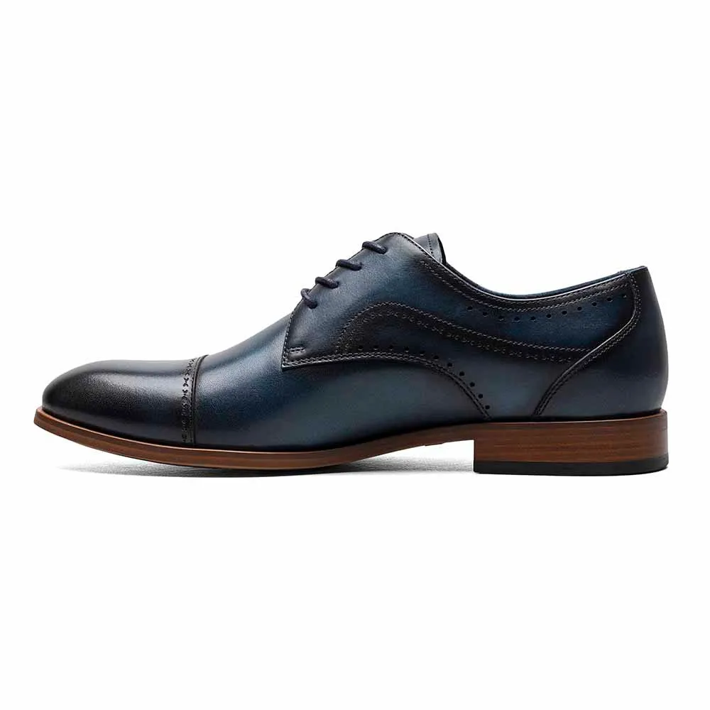 Stacy Adams Navy BRYANT Cap Toe Oxford