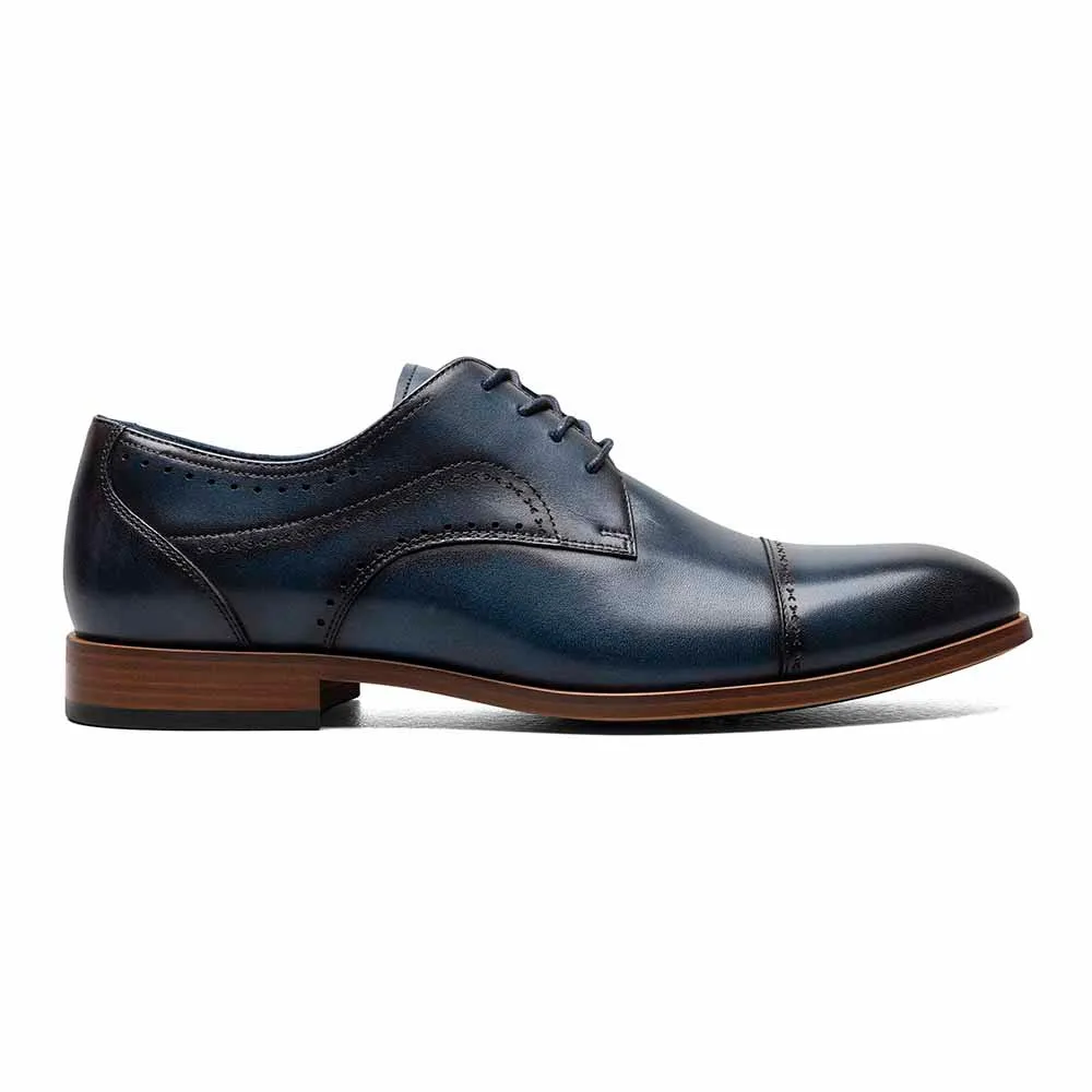 Stacy Adams Navy BRYANT Cap Toe Oxford