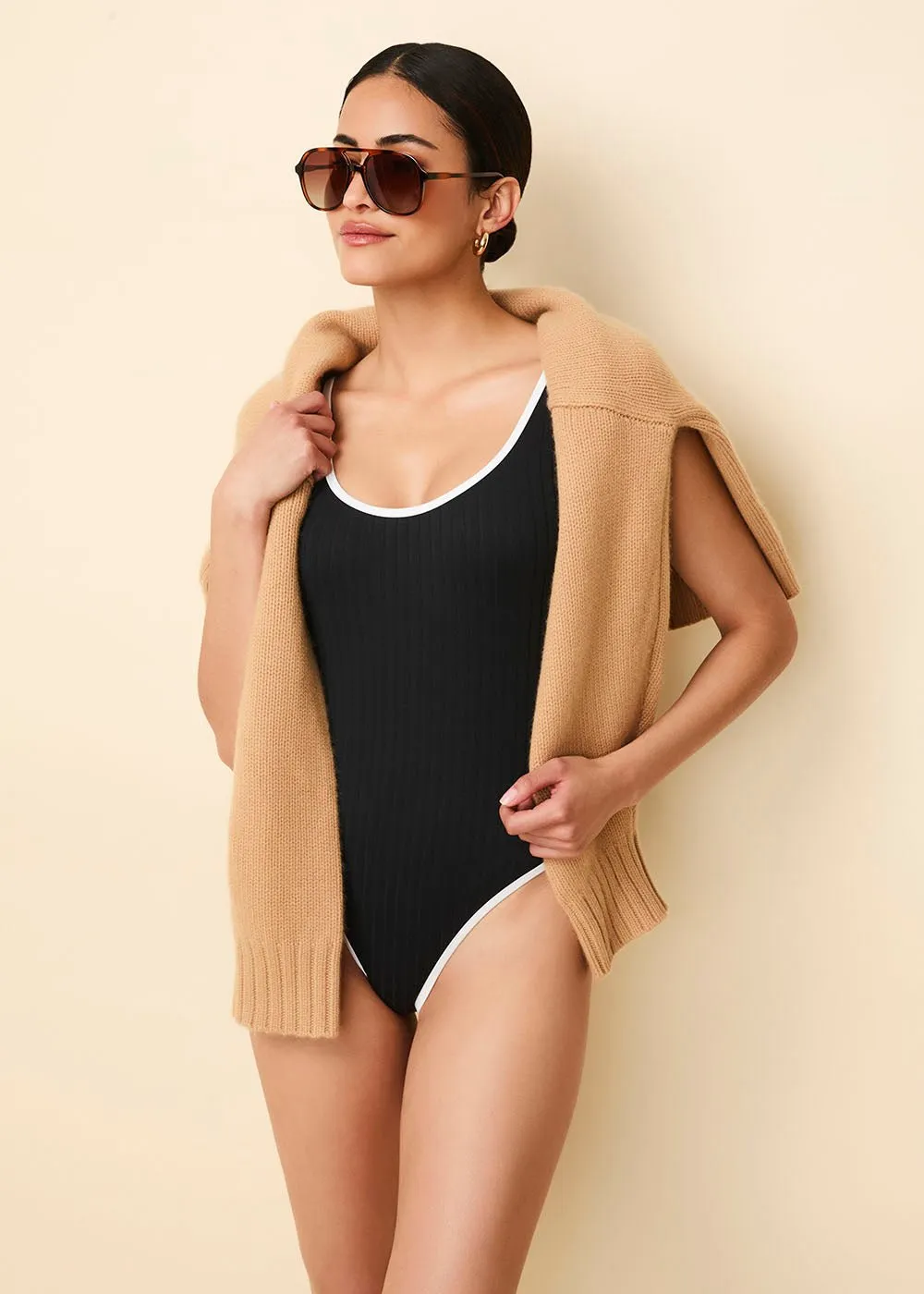 The Anne-Marie Ribbed One Piece