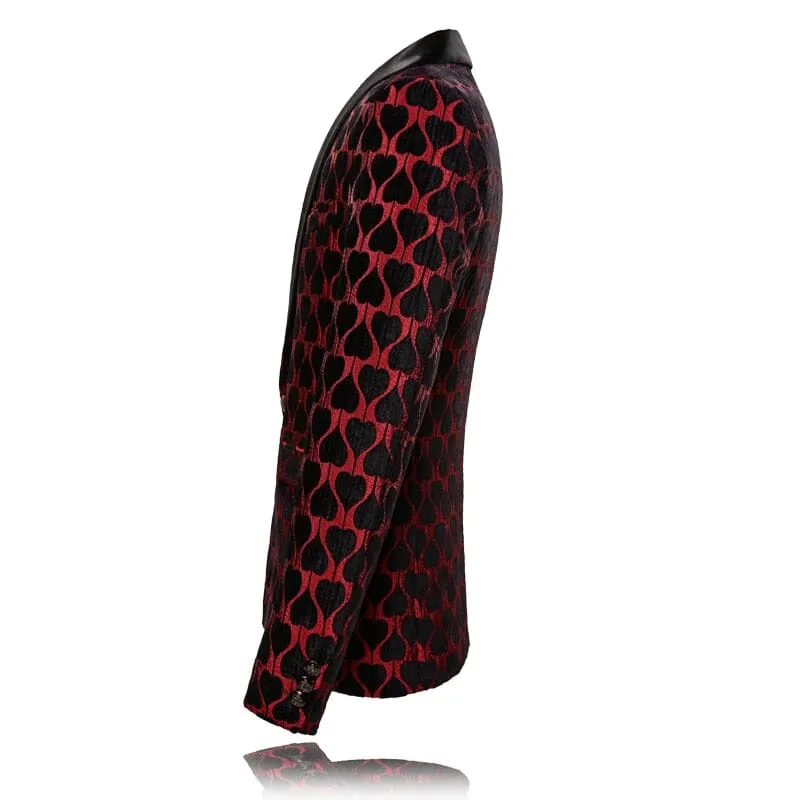 The Black Ace Jacquard Slim Fit Blazer Suit Jacket