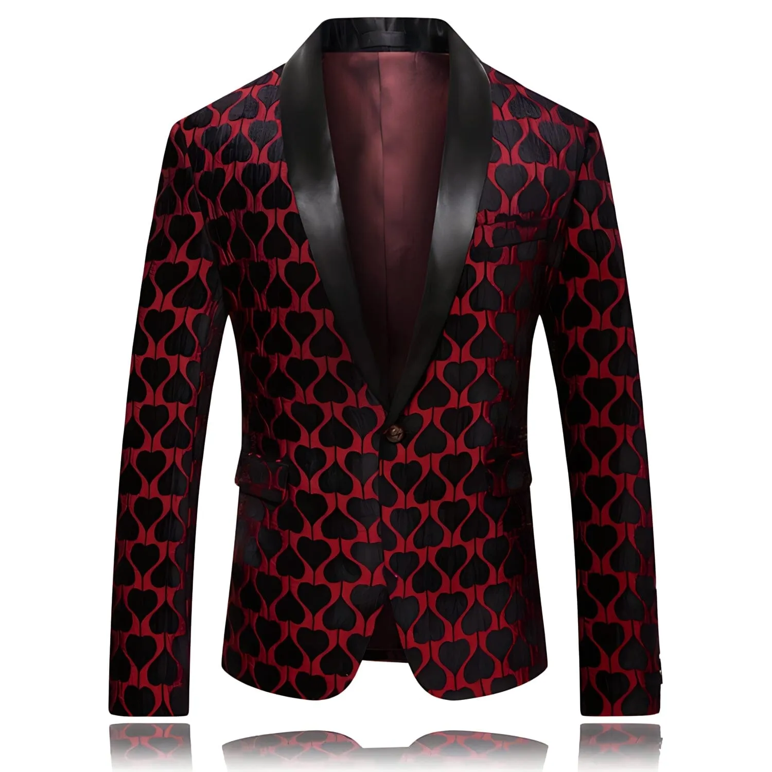 The Black Ace Jacquard Slim Fit Blazer Suit Jacket