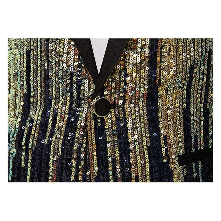 The Celestin Slim Fit Sequin Blazer Suit Jacket