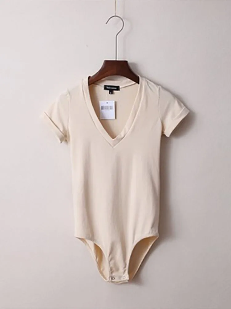 V-neck T-Shirt Jumpsuits