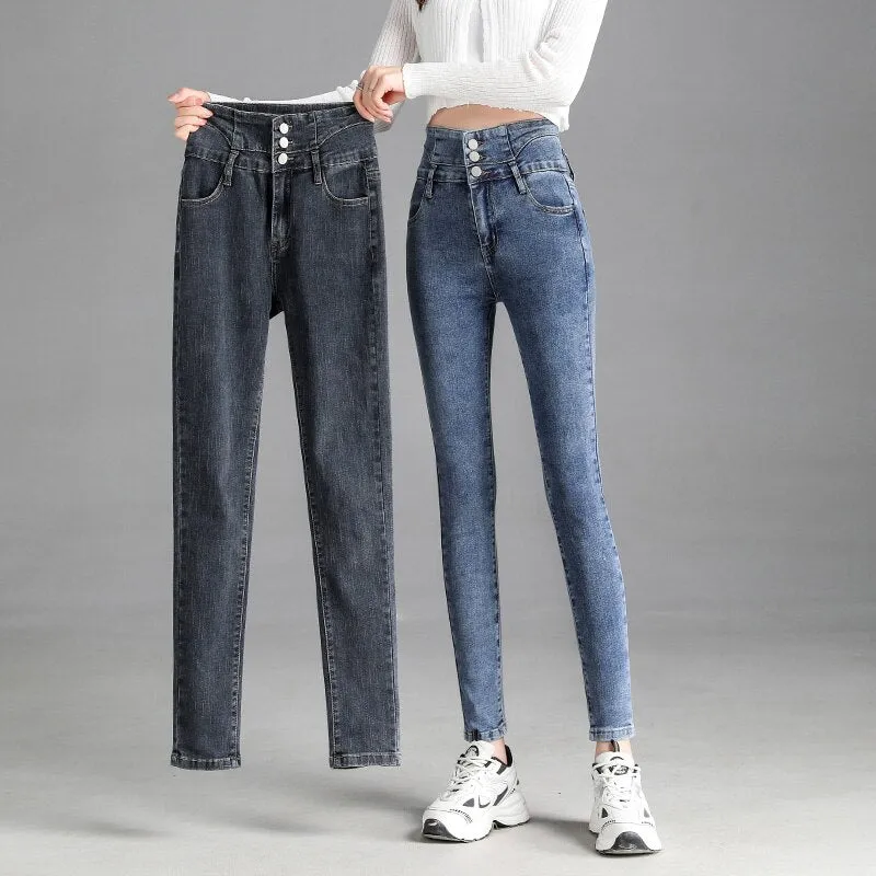 Vintage High-Waist Skinny Jeans