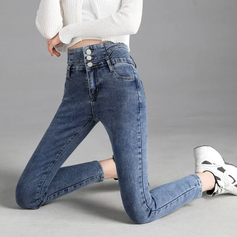 Vintage High-Waist Skinny Jeans