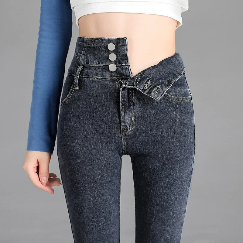 Vintage High-Waist Skinny Jeans