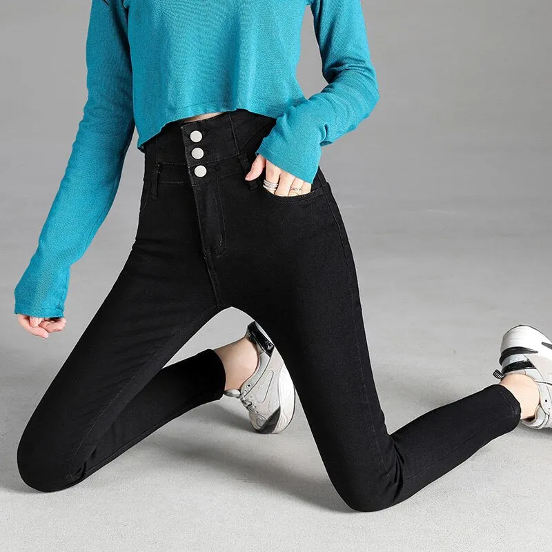 Vintage High-Waist Skinny Jeans