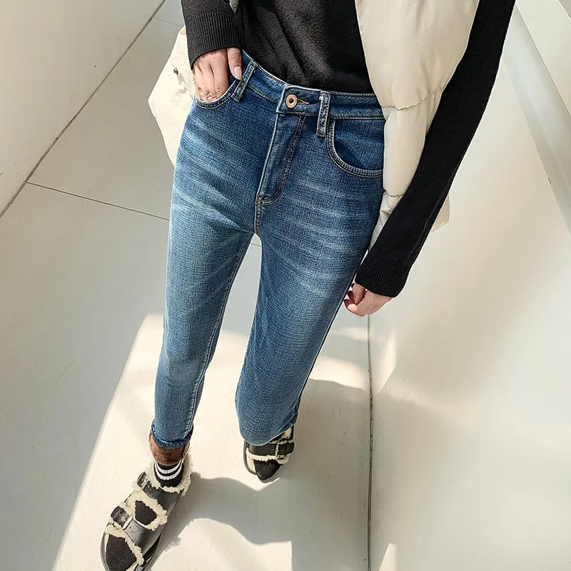 Women High Waist Skinny Jeans