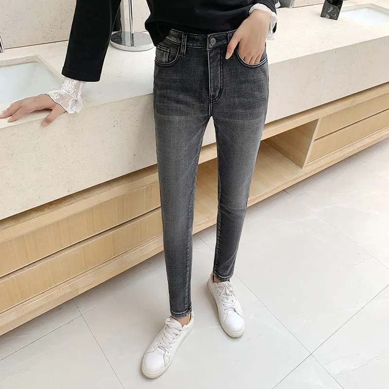 Women High Waist Skinny Jeans