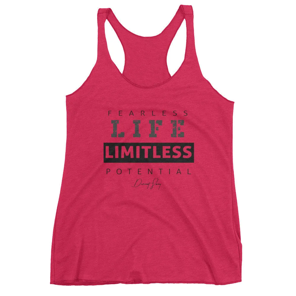 Women's Fearless Life Limitless Potential racerback tank