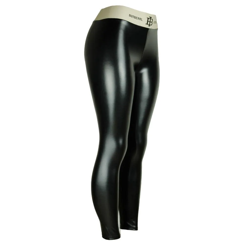 Women's Letter Graphic High Rise Faux Leather Skinny Pants